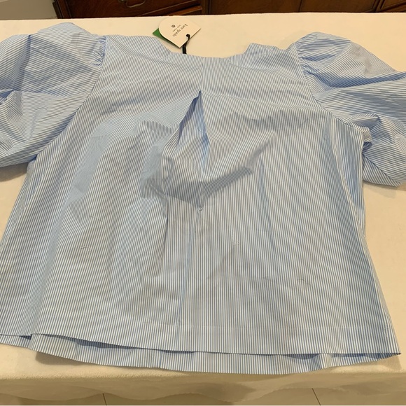 Kate Spade for Target collab! Blue white Striped Women's Top size 1XL new cotton - Picture 13 of 16